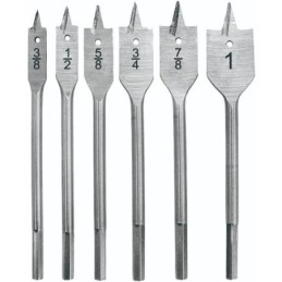 Set 6 punte a pala per legno 10-25mm