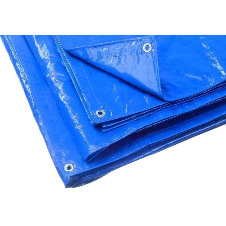 Telo occhiellato multiuso in polietilene  4×5m 90 g/m²
