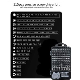 Kit cacciavite di precisione 115 pezzi