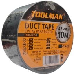 Nastro adesivo telato nero 48 mm x 10 m Toolmak