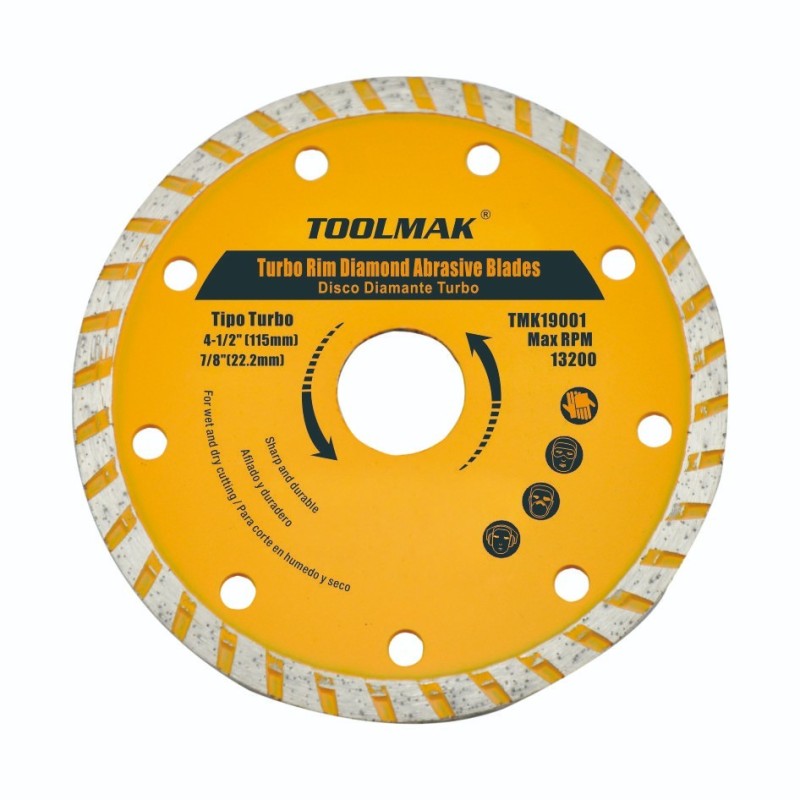 Disco diamantato turbo 115 mm per gres pietra marmo e cemento