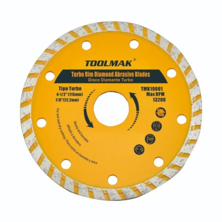 Disco diamantato turbo 115 mm per gres pietra marmo e cemento