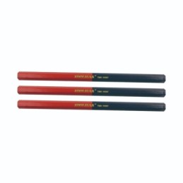 Matita da carpentiere ottagonale rossa e blu 18cm confezione da 12 pezzi