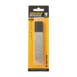 Lame di ricambio per taglierino 18 mm 10 pezzi in acciaio Toolmak