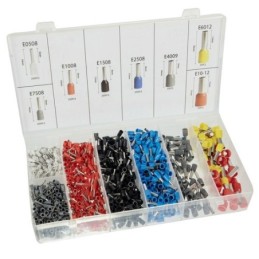 Pinza crimpatrice 0,25-10 mm² con 1200 puntalini