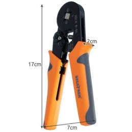 Pinza crimpatrice 0,25-10 mm² con 1200 puntalini