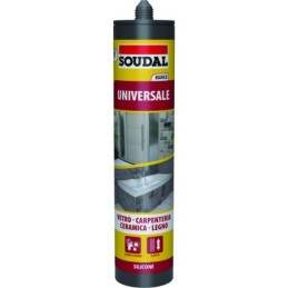 Silicone acetico universale Soudal trasparente 280 ml