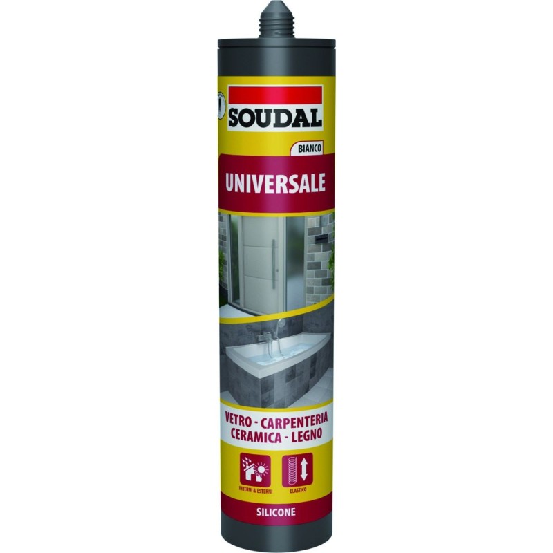 Silicone acetico universale Soudal trasparente 280 ml