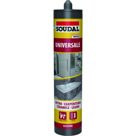 Silicone acetico universale Soudal trasparente 280 ml