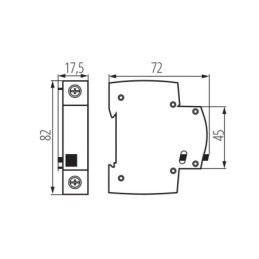 Distanziatore a modulo singolo per guida din KSGP-1 Kanlux