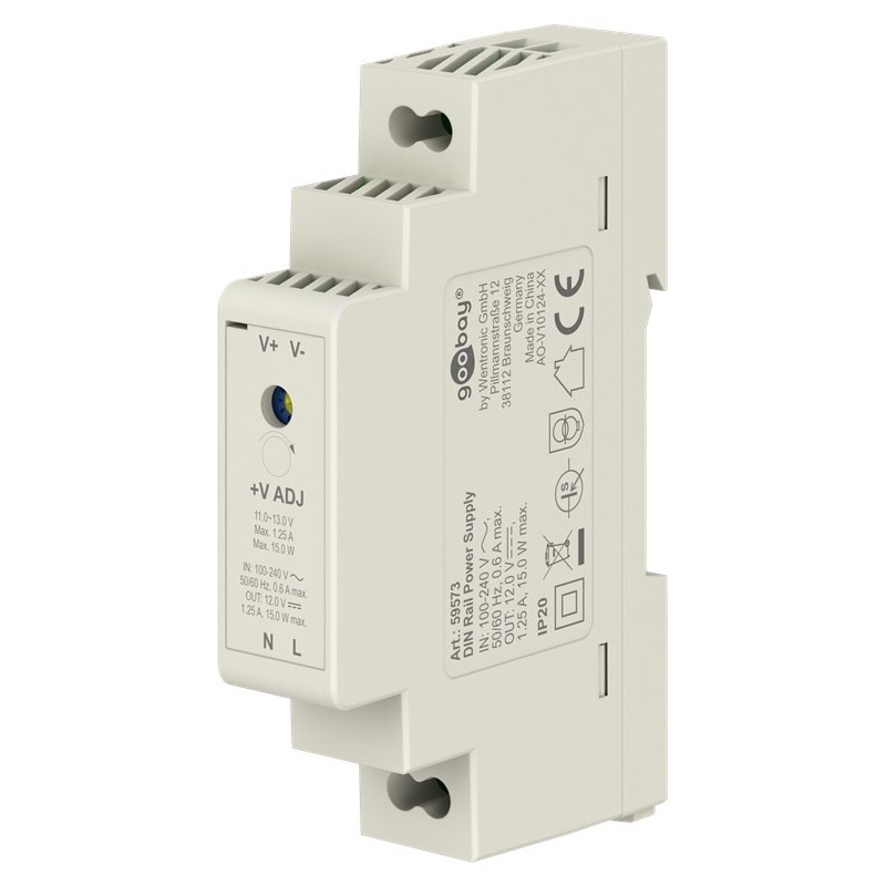 Alimentatore per guida DIN 12V 1,25A 15W