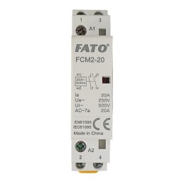 Contattore Modulare 2 poli 20A 1P+1N 230V AC FATO