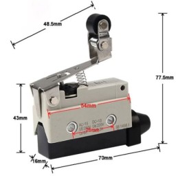 Interruttore di fine corsa orizzontale con leva a rullo 250V 10A CF7144 Fato