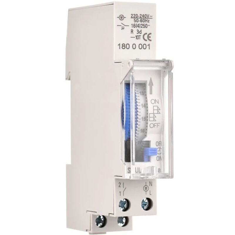 Timer analogico per guida DIN giornaliero 16A/250V FATO