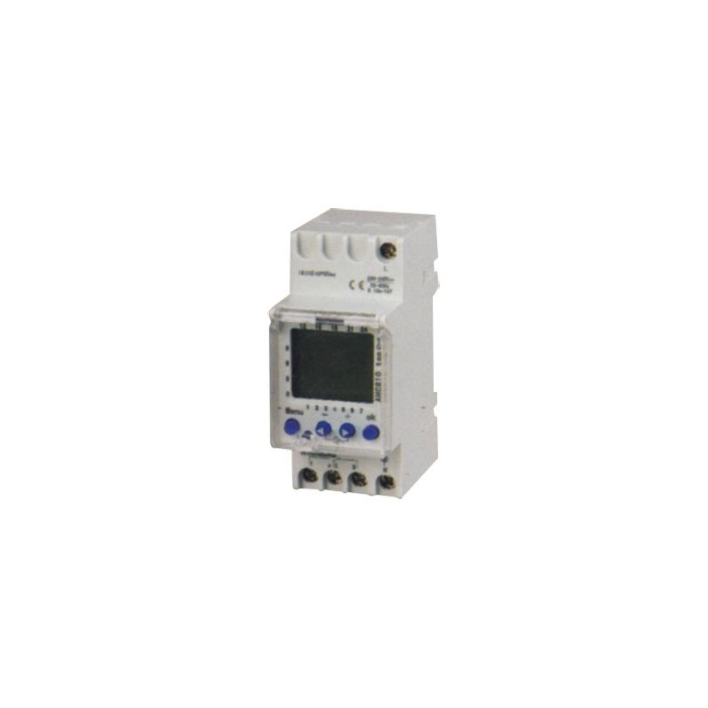 Timer digitale per guida DIN settimanale - 16A/250V