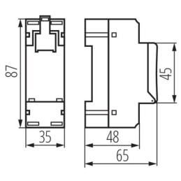 Timer temporizzatore elettronico 24h per guide Din (TH35) JVT3 Kanlux