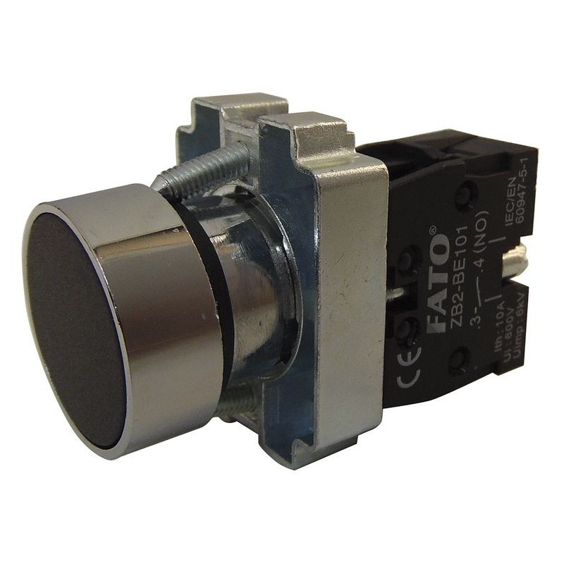Pulsante da pannello 10A 600V - Nero