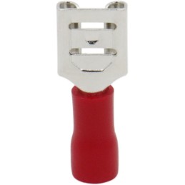 Connettore faston femmina 6.3mm rosso 0.5-1.5mm confezione da 100