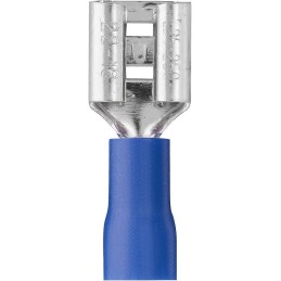 Connettore faston femmina 6.3mm blu 1.5-2.5mm confezione da 100