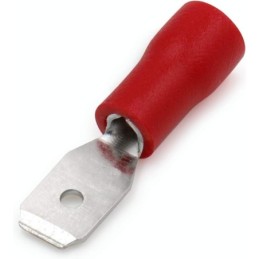 Connettore faston a linguetta rosso 4.8mm 0.5-1.5mm confezione da 100