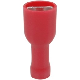Connettore faston femmina isolato 6.3mm rosso 0.5-1.5mm confezione da 100