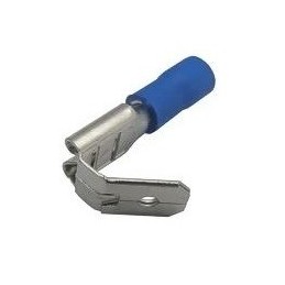 Connettore Faston doppio 6,3 mm blu per cavi 1,5-2,5 mm² confezione da 100