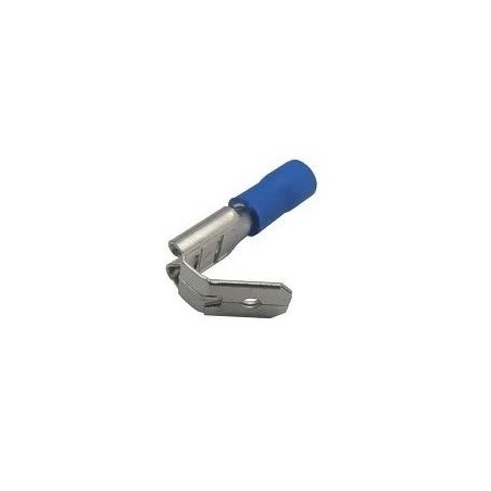 Connettore Faston doppio 6,3 mm blu per cavi 1,5-2,5 mm² confezione da 100