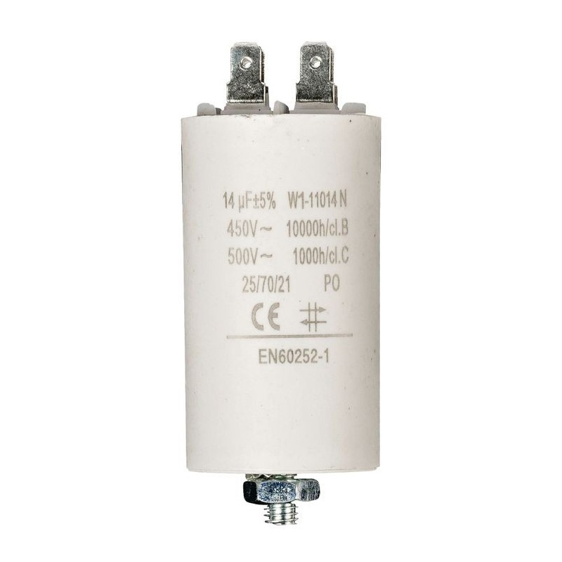 Condensatore 14.0uf / 450 v + Aarde