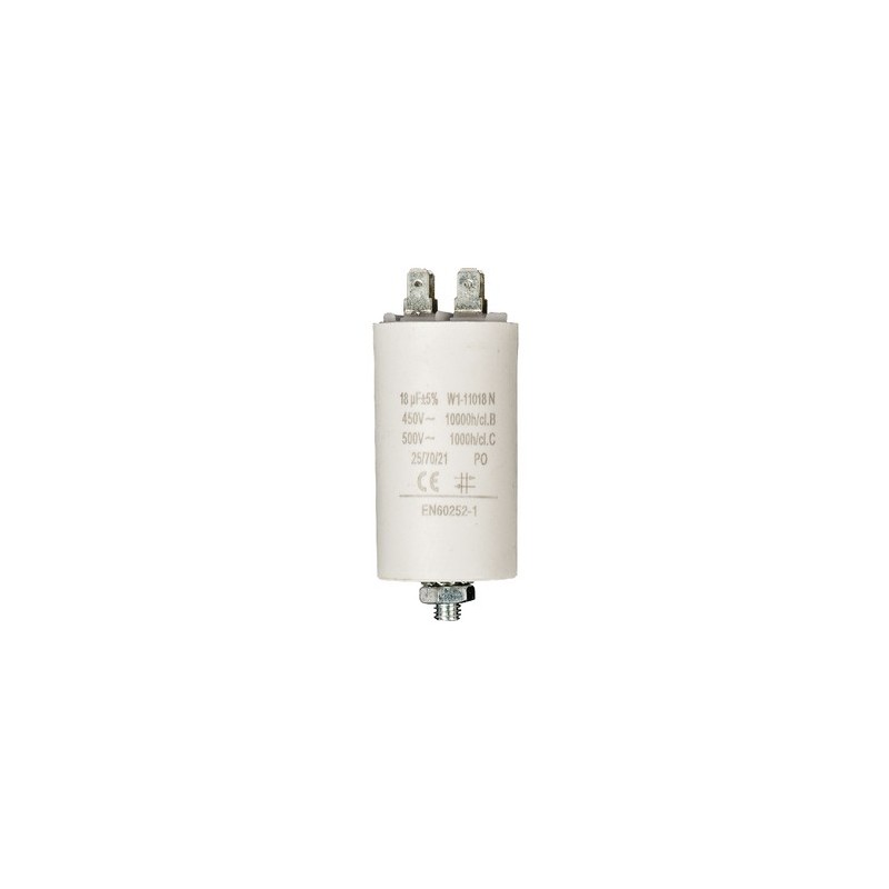 Condensatore 18.0uf / 450 v + Aarde