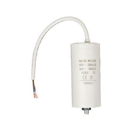 Condensatore 50 uF 450V con cavo