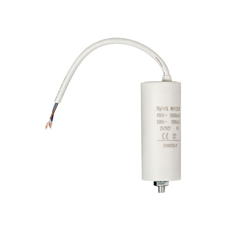 Condensatore 25uf / 450 V + cavo