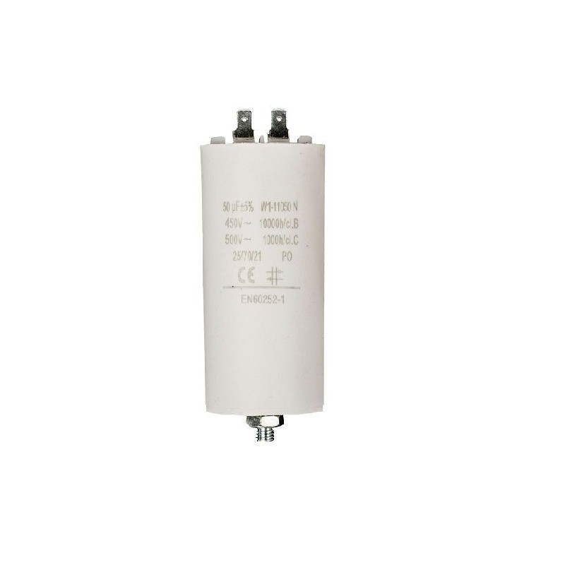 Condensatore 50uF 450V con terminale M8