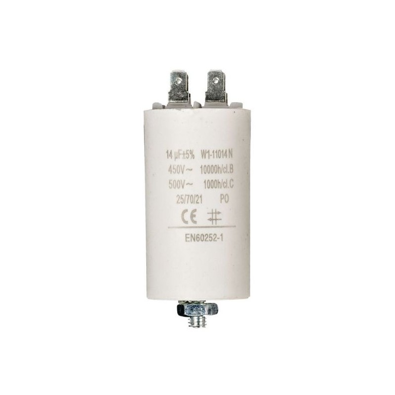 Condensatore 14uF 450V con terminale M8