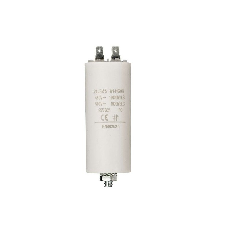 Condensatore 20uF 450V con terminale M8