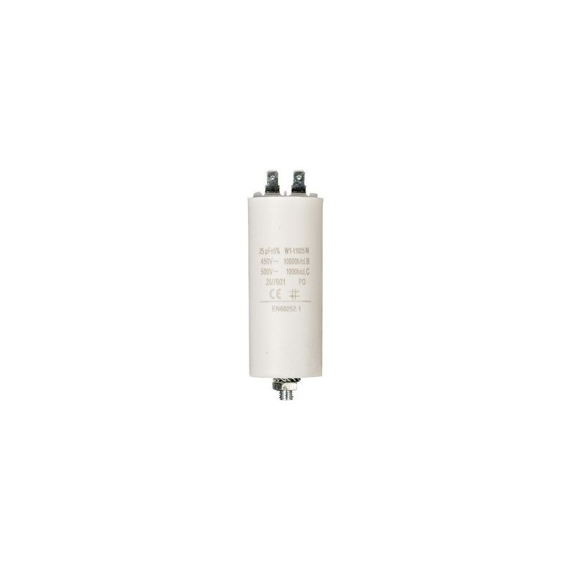 Condensatore 25uF 450V con terminale M8