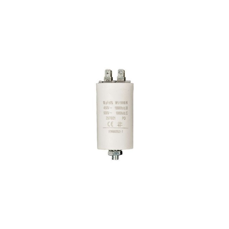 Condensatore 18uF 450V con terminale M8