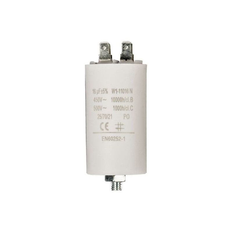 Condensatore 16uF 450V con terminale M8