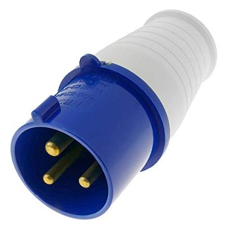 Spina volante industriale 220-250V IP44 3 poli - 2P+T 32A