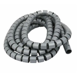 Guaina copricavo spirale 15mm x 2metri grigia