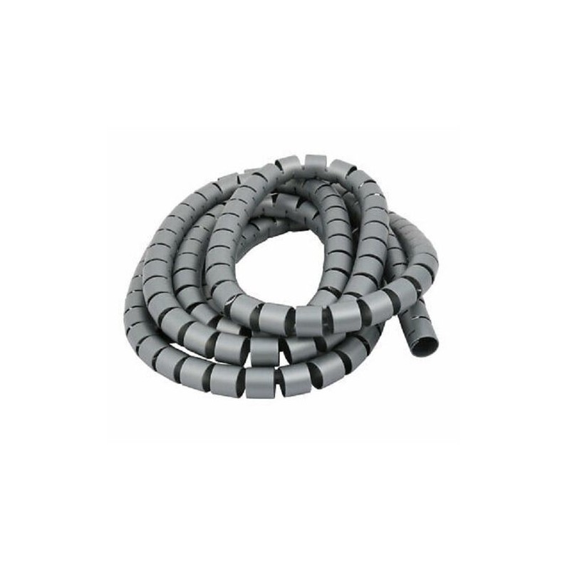 Guaina copricavo spirale 15mm x 2metri grigia