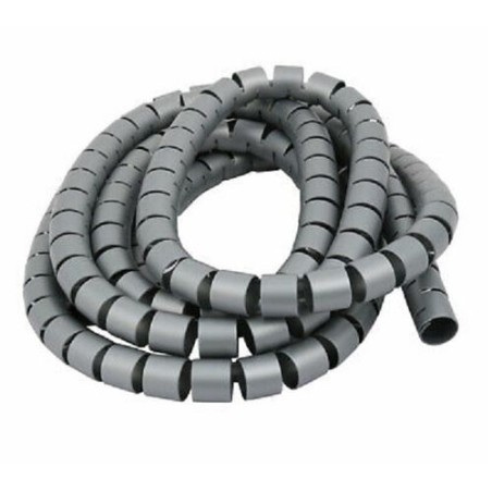 Guaina copricavo spirale 15mm x 2metri grigia