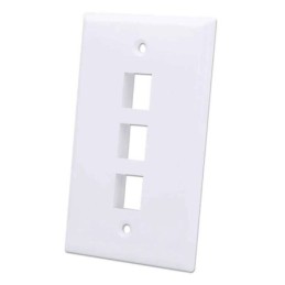 Placca per frutti keystone 3 posti bianca Intellinet