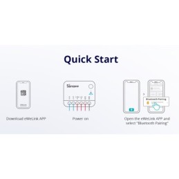 Interruttore smart wireless 2 vie WiFi 2.4G MINIR4