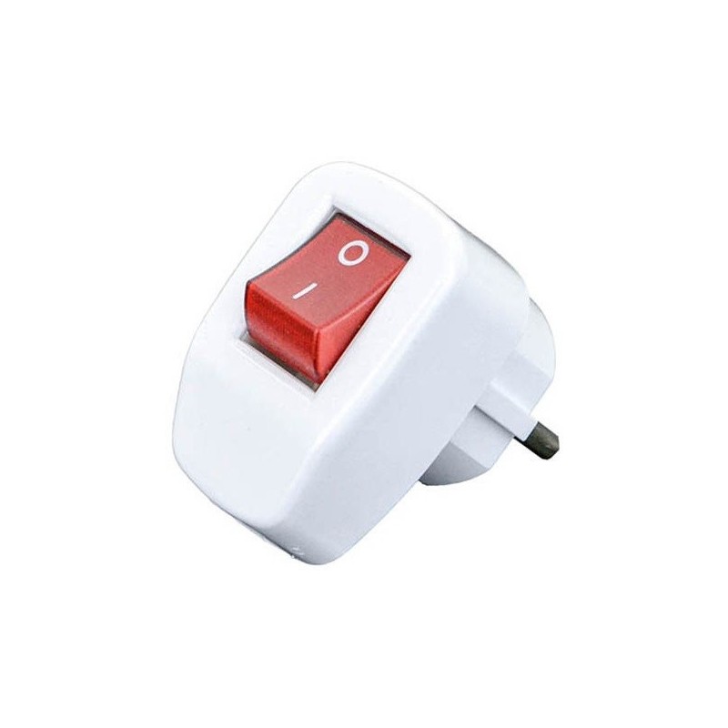 Spina schuko bianca con interruttore 16A 250V Vito
