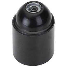 Portalampada E27 nero in bachelite Vito