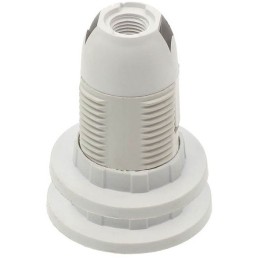 Portalampada E14 bianco in plastica con 2 anelli Vito