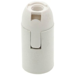 Portalampada E14 bianco in plastica  Vito