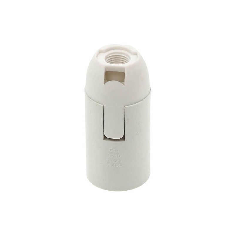 Portalampada E14 bianco in plastica  Vito