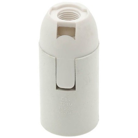 Portalampada E14 bianco in plastica  Vito