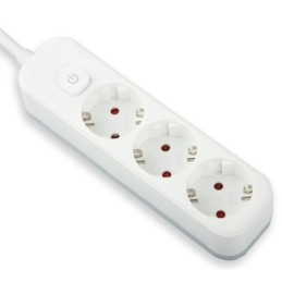 Multipresa schuko con interruttore 3 posti